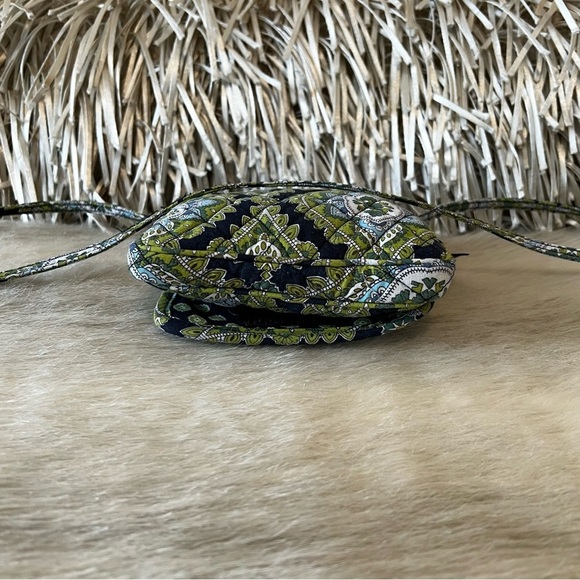 VERA BRADLEY Cambridge 2007 Mini Hipster Velcro Green Navy Travel Crossbody - Picture 11 of 15